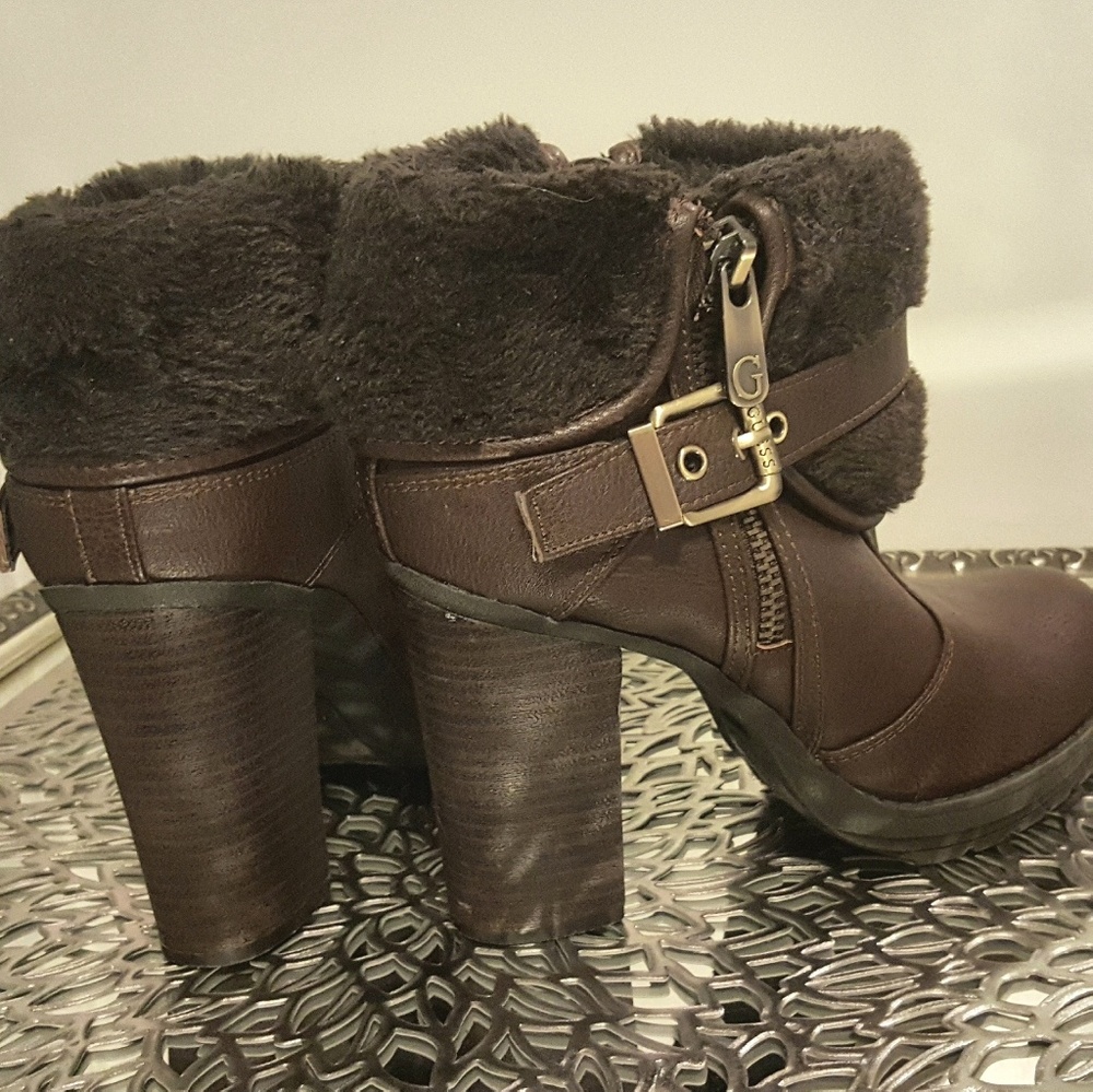 Guess Brown Ankle Boots Size 8.5